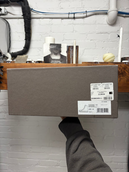 Rick Owens Mainline Black/Milk Leather ‘Ramones’ High Top Sneakers