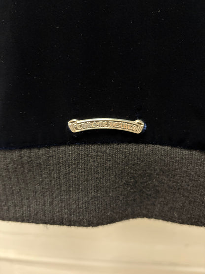 Chrome Hearts Velour/Leather Tracksuit Zip-Up Jacket
