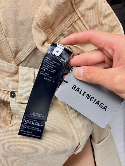 2025 Balenciaga Two Tone ‘Double Knee’ Carpenter Wide Leg Denim
