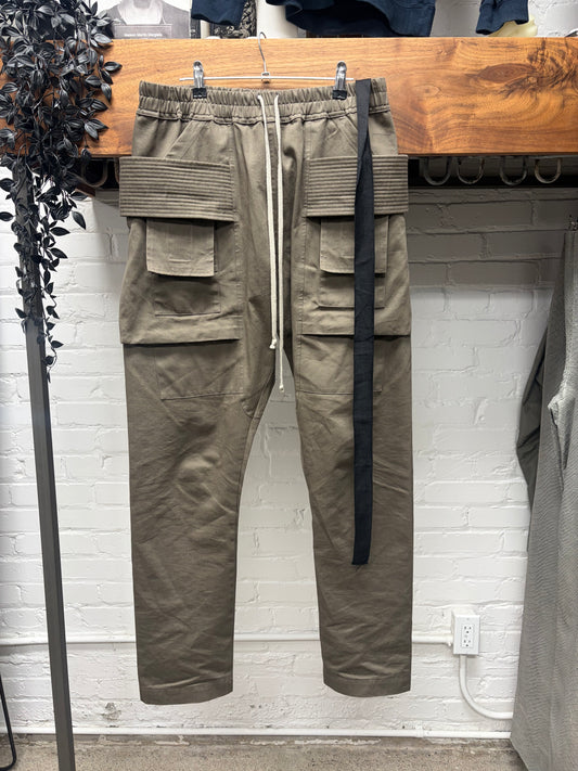 Rick Owens ‘Creatch’ Dust Brown Drawstring Cargo Pants