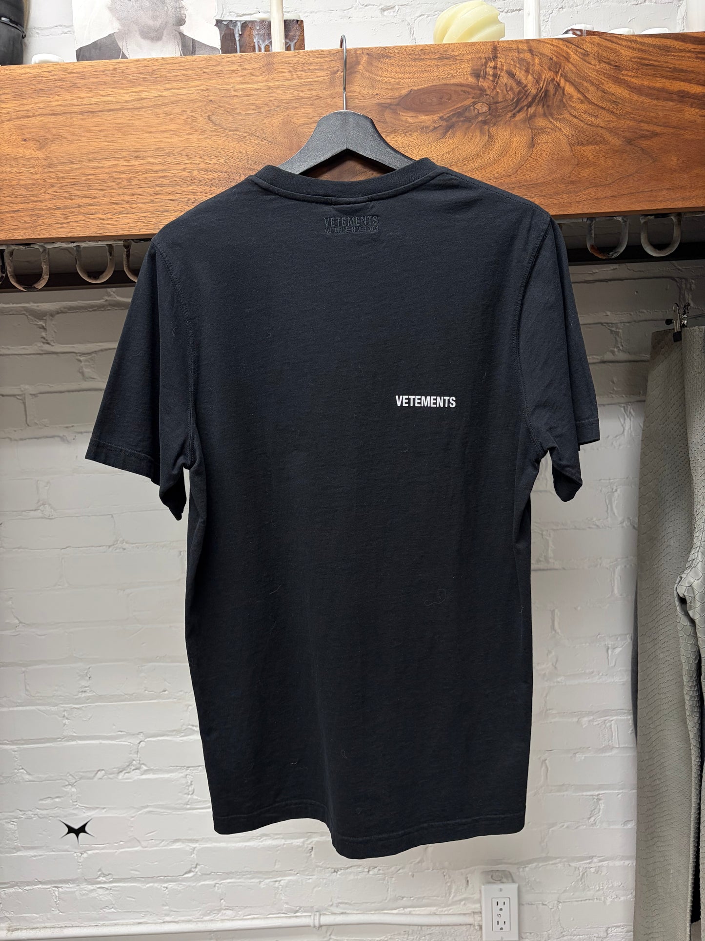 AW2021 Vetements ‘Basic Logo’ Black T-Shirt