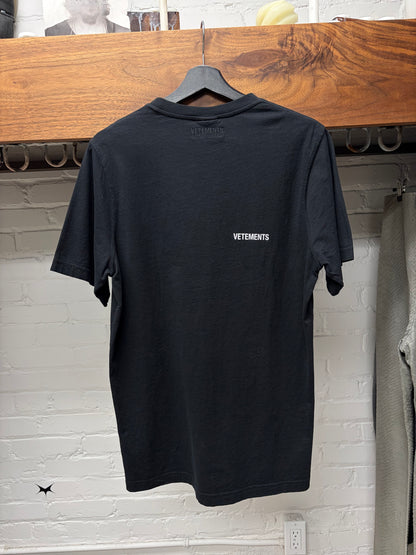AW2021 Vetements ‘Basic Logo’ Black T-Shirt
