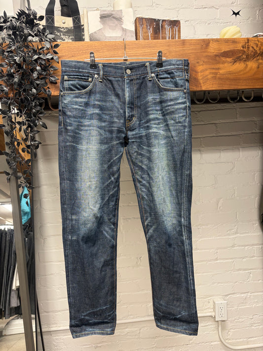 Visvim Raw Selvedge Blue ‘Social Sculpture Denim’ Bootcut Jeans