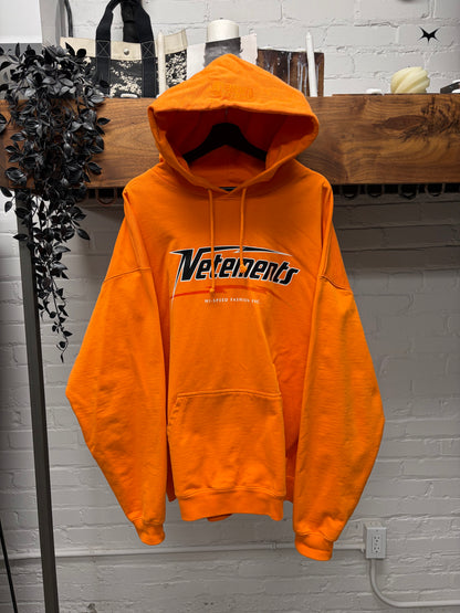 SS2023 Vetements ‘Hi-Speed’ Black/Orange Logo Pullover Hoodie