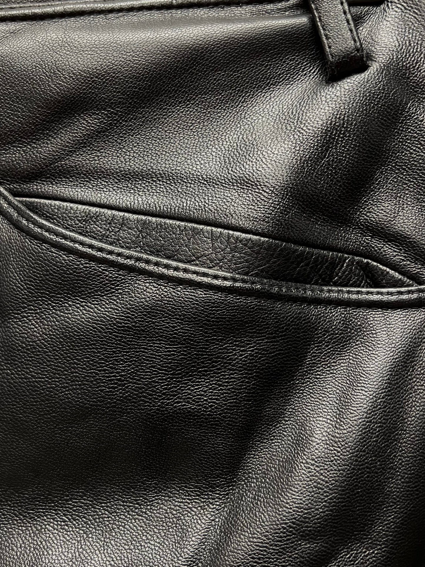 Jean Paul Gaultier Black Lambskin Leather Pants