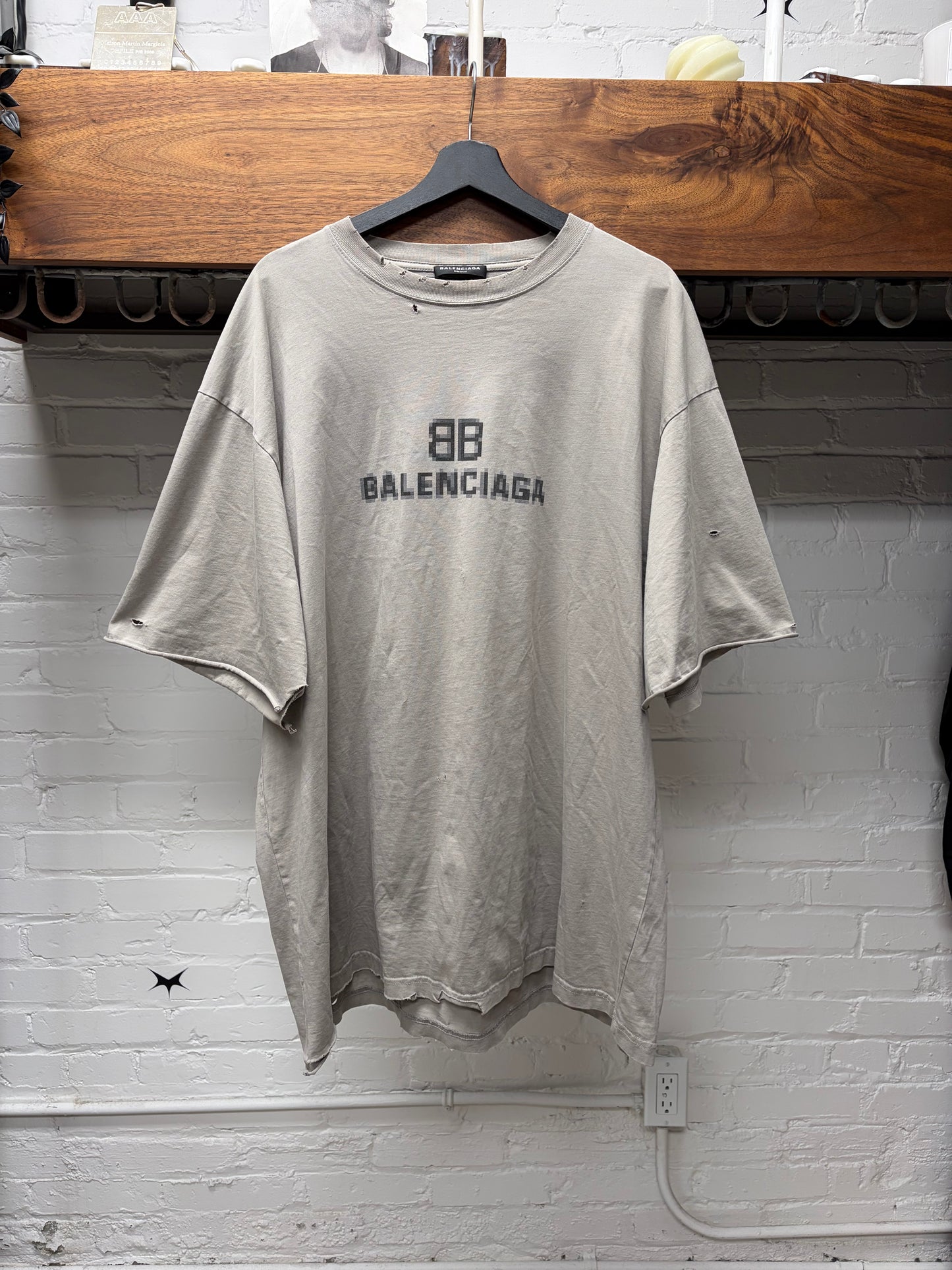 AW2021 Balenciaga ‘Mosaic Logo’ Oversized T-Shirt