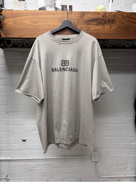 AW2021 Balenciaga ‘Mosaic Logo’ Oversized T-Shirt