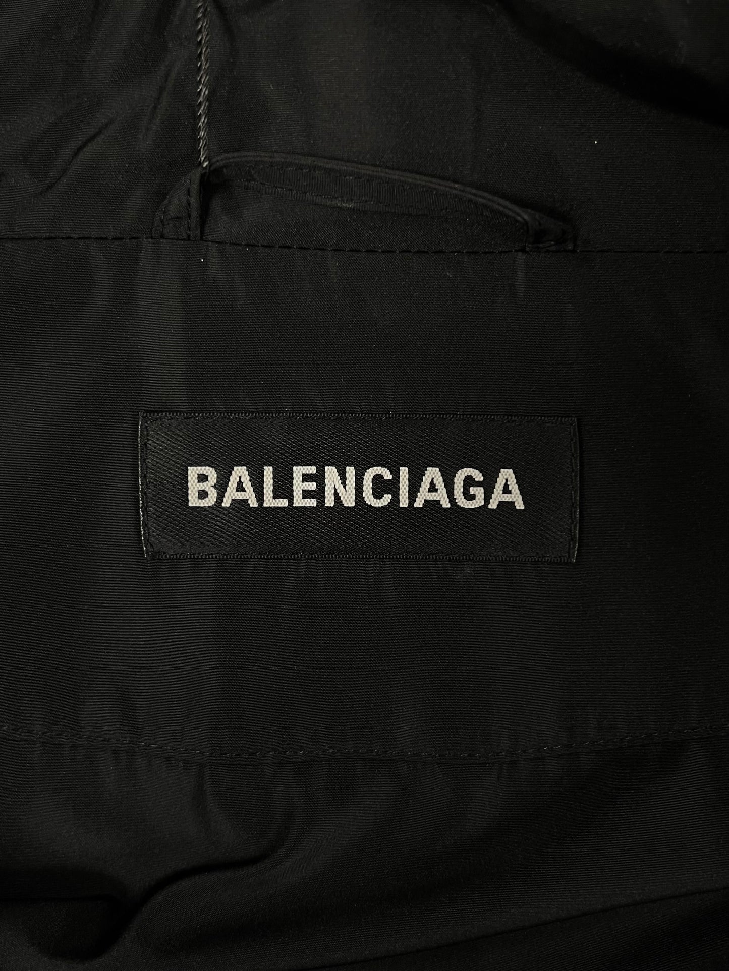 Balenciaga Spell-Out Logo Trench Shell Rain Coat