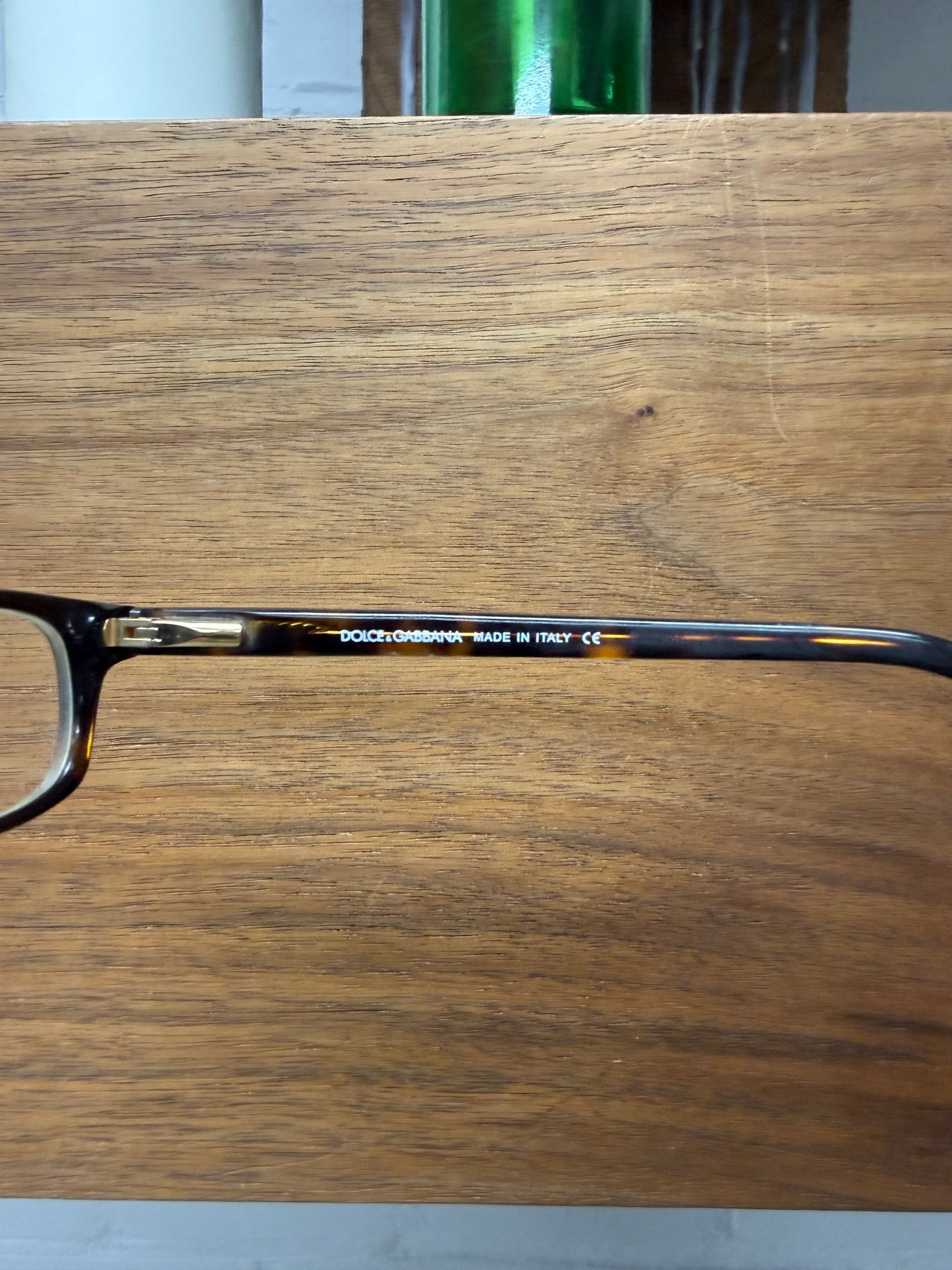 Dolce and Gabbana Rectangular Shape Brown Tortoiseshell Prescription Glasses