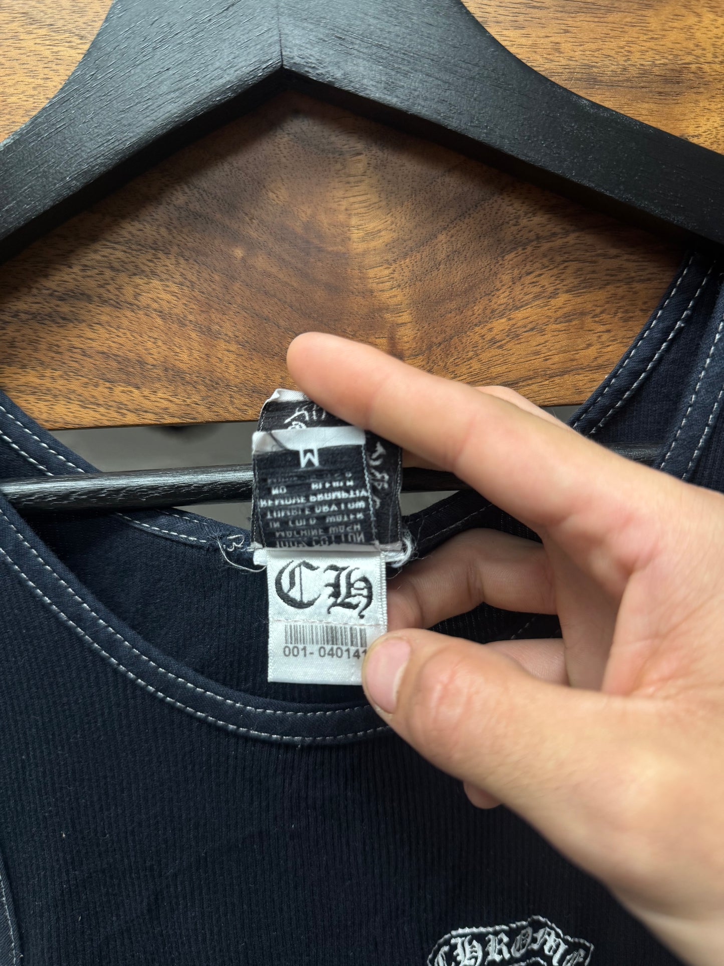 Vintage Chrome Hearts ‘Taipei’ Store Exclusive ‘FUCK YOU’ Ribbed Black Tank Top