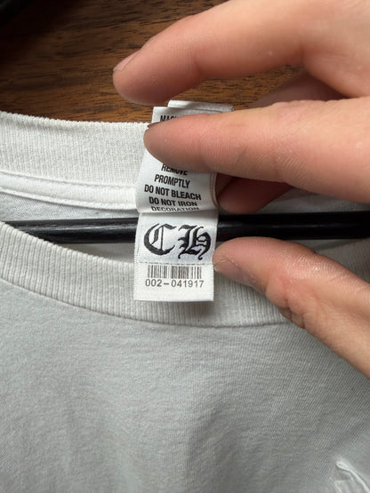 Chrome Hearts American Flag ‘Dagger’ White Long Sleeve Shirt