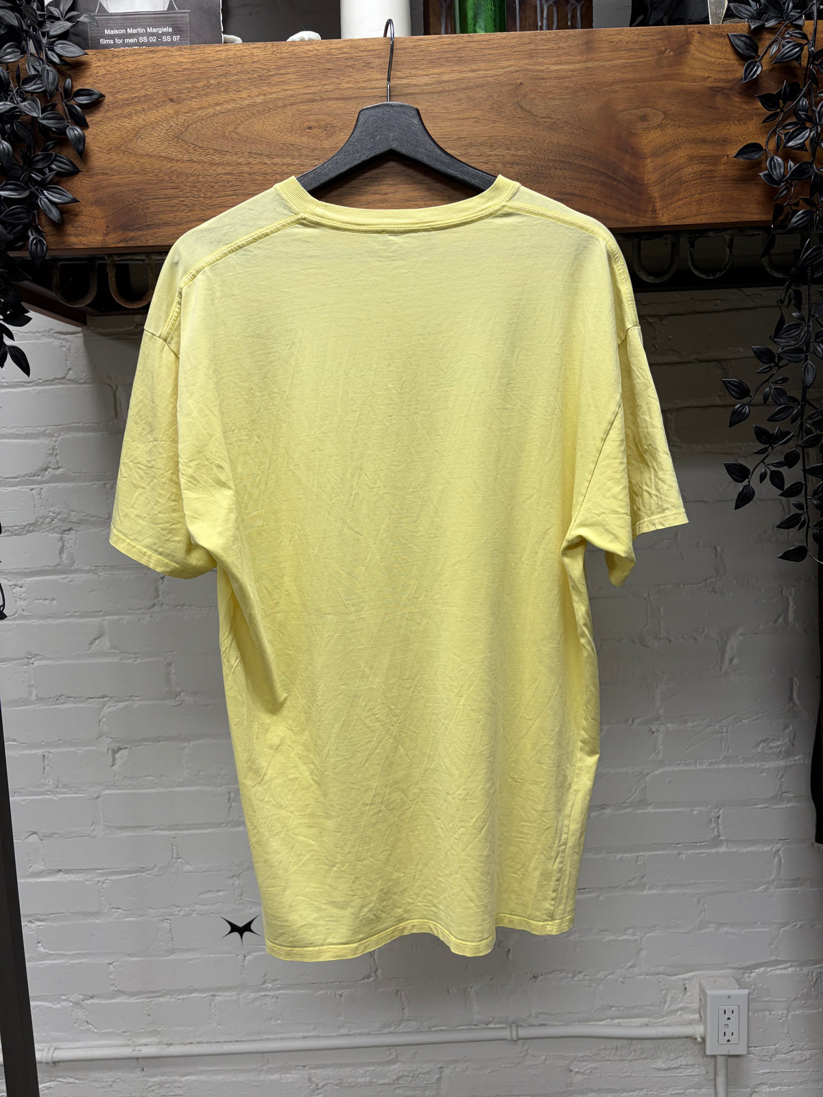 AW2018 Raf Simons ‘Drugs’ Yellow Short Sleeve Graphic T-Shirt