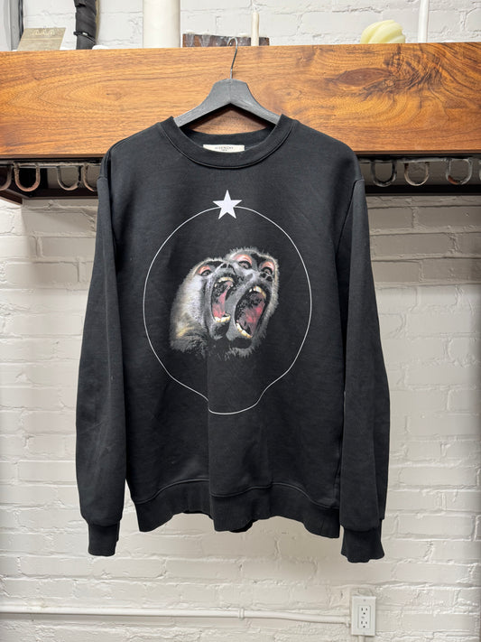 SS2017 Givenchy ‘Screaming Monkeys’ Star Emblem Sweatshirt