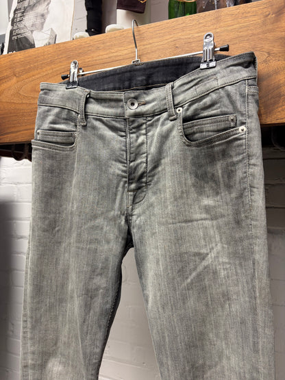 Rick Owens ‘Tyrone’ Bacteria Grey Skinny Jeans