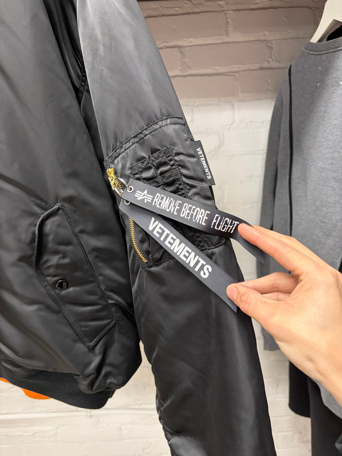 Vetements x Alpha Industries Black ‘Reversible’ Hooded MA-1 Bomber Jacket