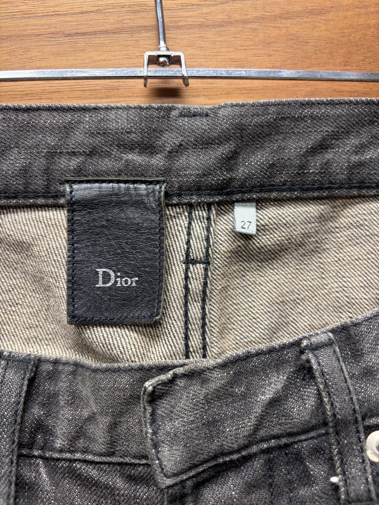 Dior Homme by Kris Van Assche ‘Clawmark’ Washed Grey Skinny Jeans