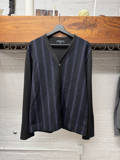 AW16 Comme des Garçons Striped Two Tone Cardigan Sweater
