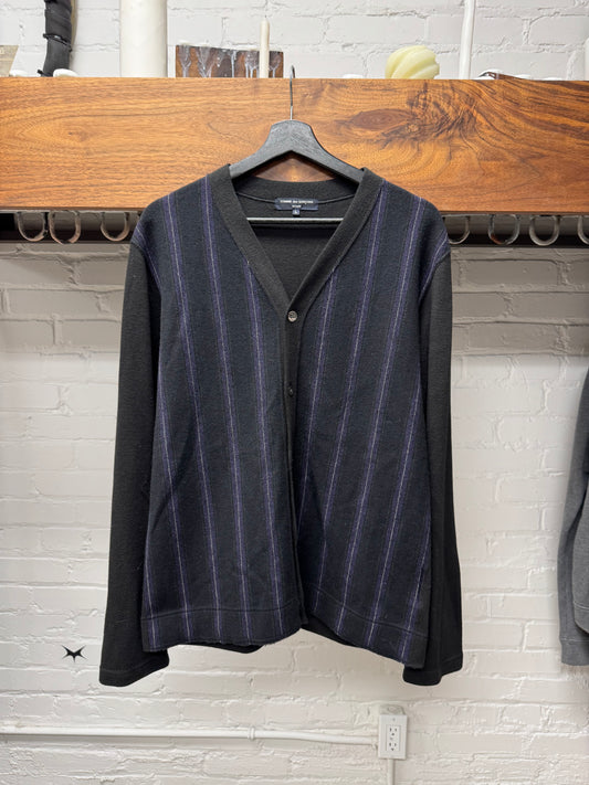 AW16 Comme des Garçons Striped Two Tone Cardigan Sweater