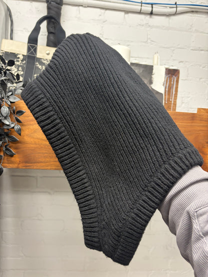 Rick Owens Ribbed Black Cashmere Hood