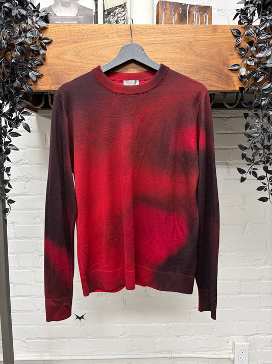 Dior Homme Virgin Wool Lightweight ‘Bee Logo’ Embroidered Knit Sweater
