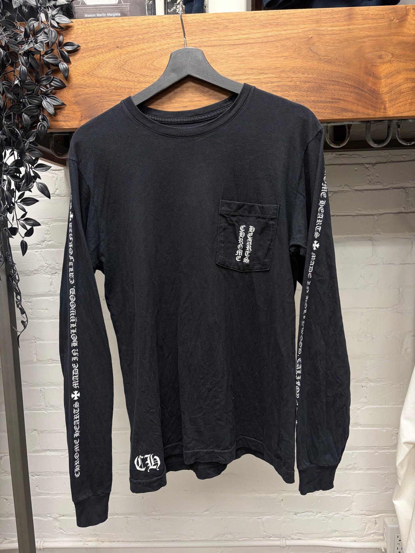 Chrome Hearts Large ‘Celtic Cross’ Black Long Sleeve Shirt