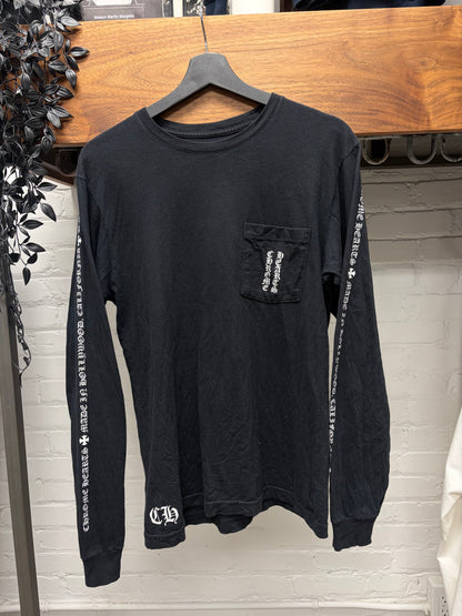 Chrome Hearts Large ‘Celtic Cross’ Black Long Sleeve Shirt