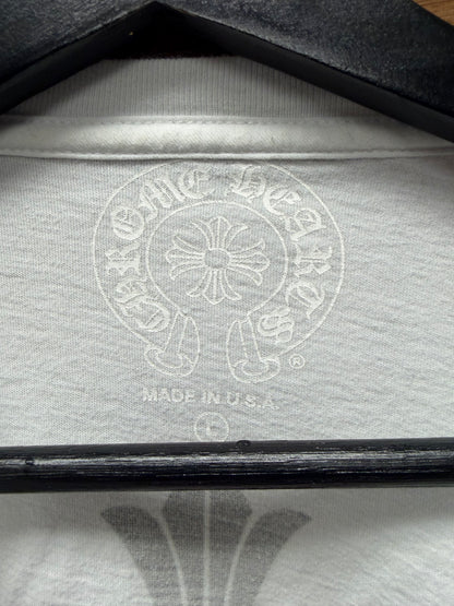 Chrome Hearts Multi-Color ‘Cemetery Cross’ White Short Sleeve Shirt