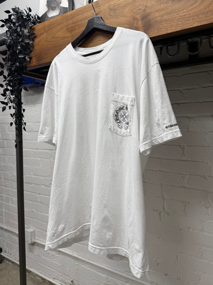 Chrome Hearts ‘Horseshoe’ Plus Cross Logo White Graphic T-Shirt