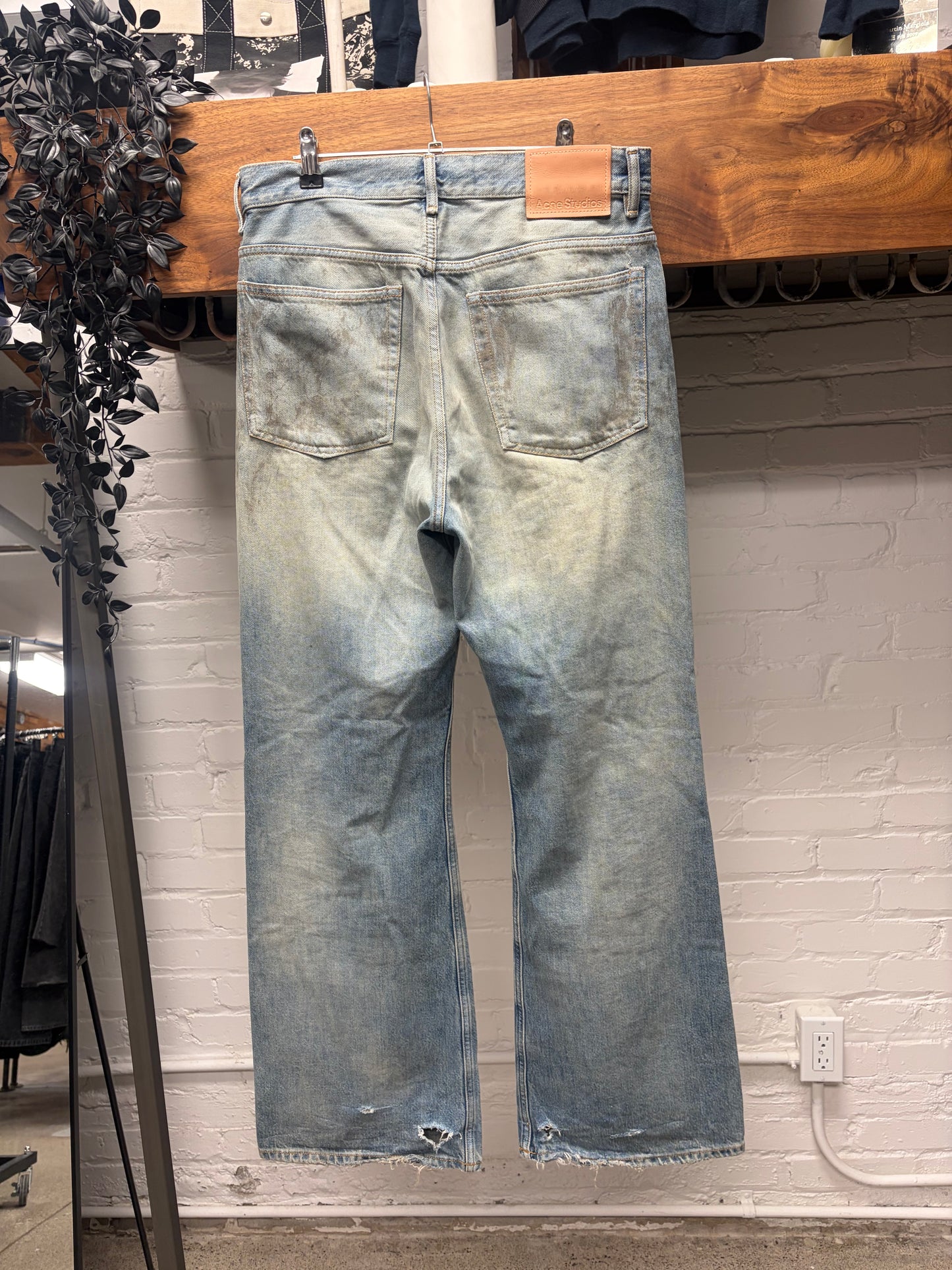Acne Studios ‘2021M’ Dirt Washed Blue Flared Leg Denim