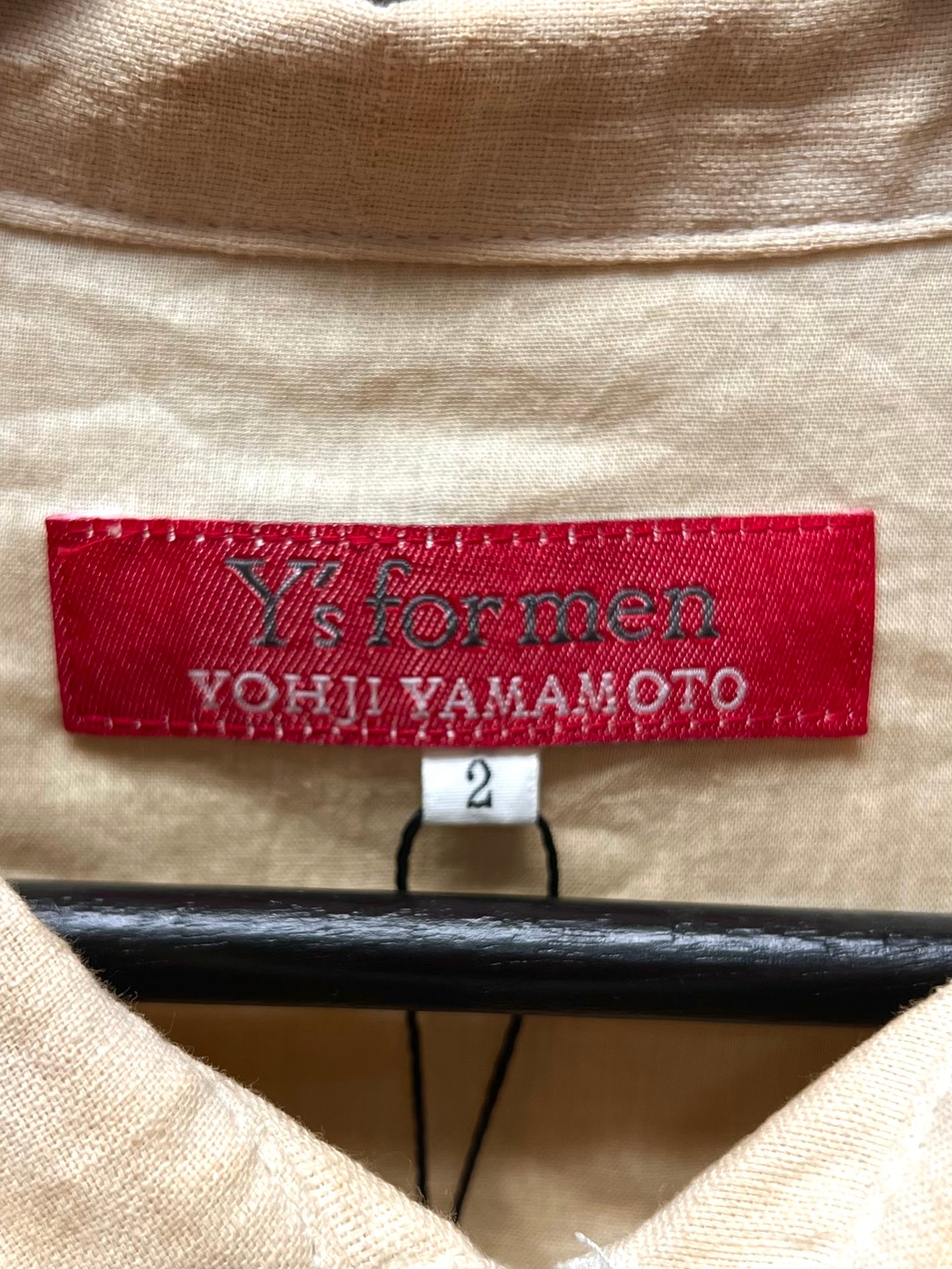 Yohji Yamamoto Y’s For Men Collarless Button Up Long Sleeve