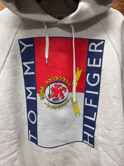 SS2018 Vetements x Tommy Hilfiger ‘Flag Logo’ Grey Pullover Hoodie