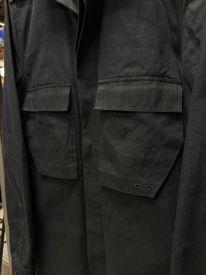 SS2016 Rick Owens ‘Cyclops’ Black Flap Pocket Cotton Outershirt