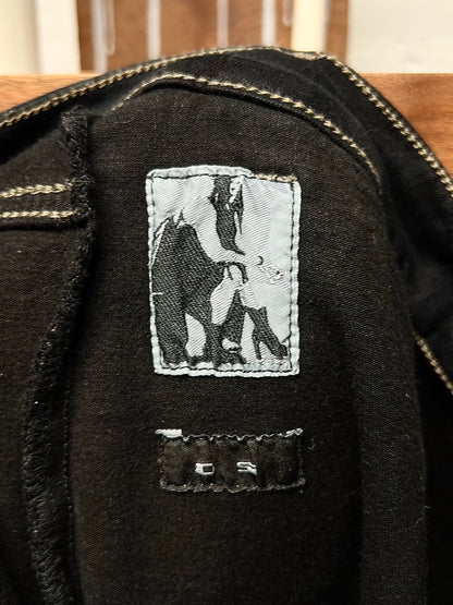 AW2016 Rick Owens ‘Mastadon’ Matte Black DRKSHDW Skirted Denim