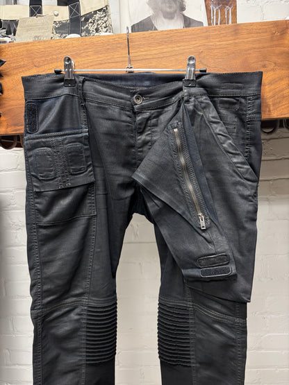 AW2014 Rick Owens ‘Moody’ Memphis Waxed Black Denim