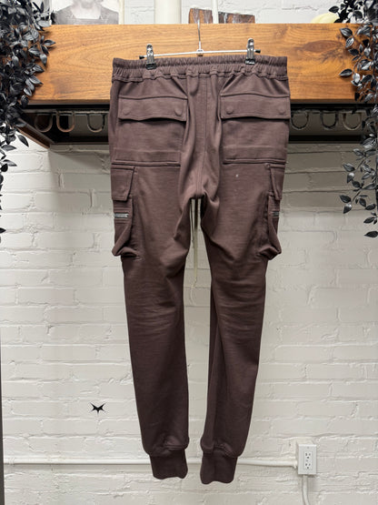 SS2022 Rick Owens ‘Fogachine’ Oxblood Red Drawstring Cargo Joggers