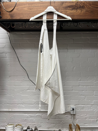 SS99 Maison Margiela White ‘Side Tie’ Apron Dress