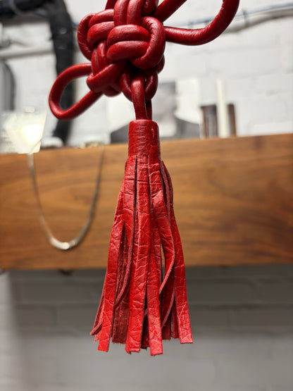Balenciaga ‘Coin Knot’ Woven Leather Tassel Keychain