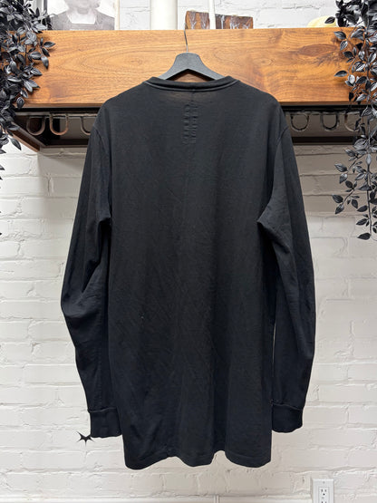 SS2016 Rick Owens ‘Cyclops’ Black Level Cotton Long Sleeve Shirt
