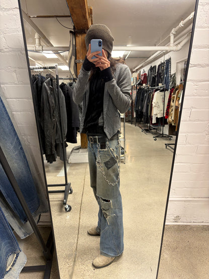 SS2025 Balenciaga .925 Silver ‘Shanghai Runway’ Bent Nail Wallet Chain