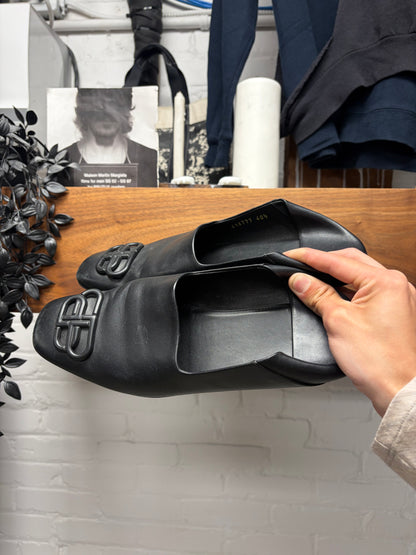 Balenciaga Black Calfskin Leather ‘Cosy BB Mules’