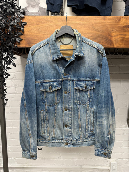 2016 Balenciaga Washed Blue Denim Trucker Jacket