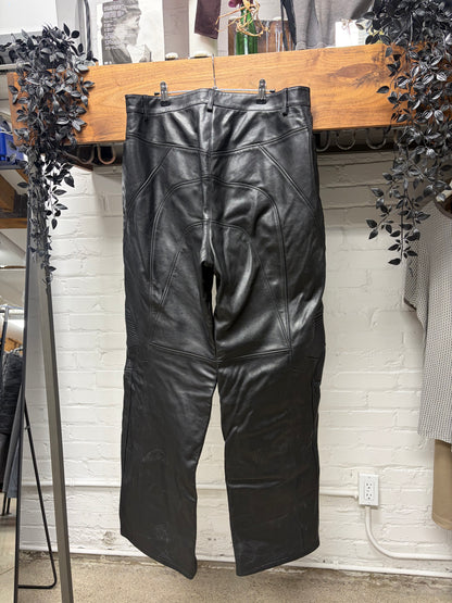 SS2023 Balenciaga ‘Mudshow’ Black Leather Biker Pants