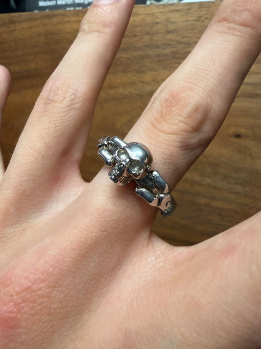 Alexander Mqueen ‘Skull Head’ Silver Finish Ring