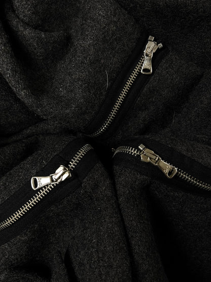 AW2003 Dolce & Gabbana ‘Spiral Zip’ Detachable Wool Coat