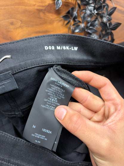 2023 Saint Laurent ‘D02’ Black Skinny Jeans