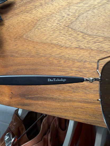 Dior Homme ‘Technologie’ Silver/Black Aviator Sunglasses