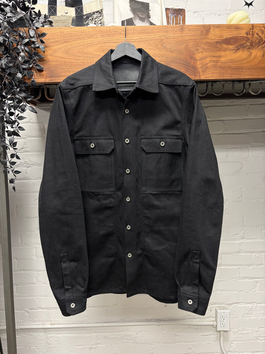 Rick Owens 16oz Japanese Raw Denim ‘Workers’ Black Trucker Jacket