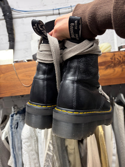 Rick Owens x Doc Martens ‘Pentagram Lace’ 1460 Leather Boots