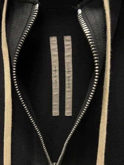 AW2017 Rick Owens ‘Glitter’ Black Zip-Up Hoodie