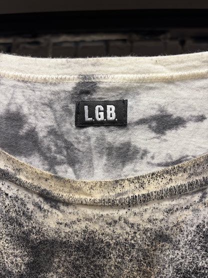 L.G.B. Thrash Distressed ‘Smoke Wash’ Grey Cotton T-Shirt